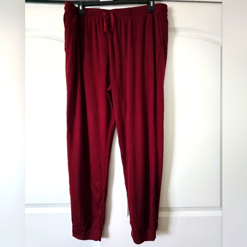 Burgundy joggers NWT size 3X